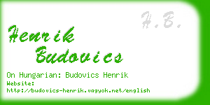 henrik budovics business card